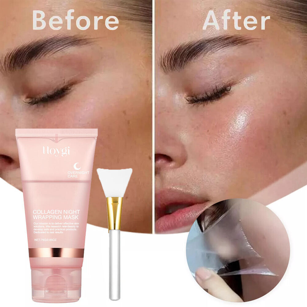 Masque facial hydratant au collagène pour la nuit